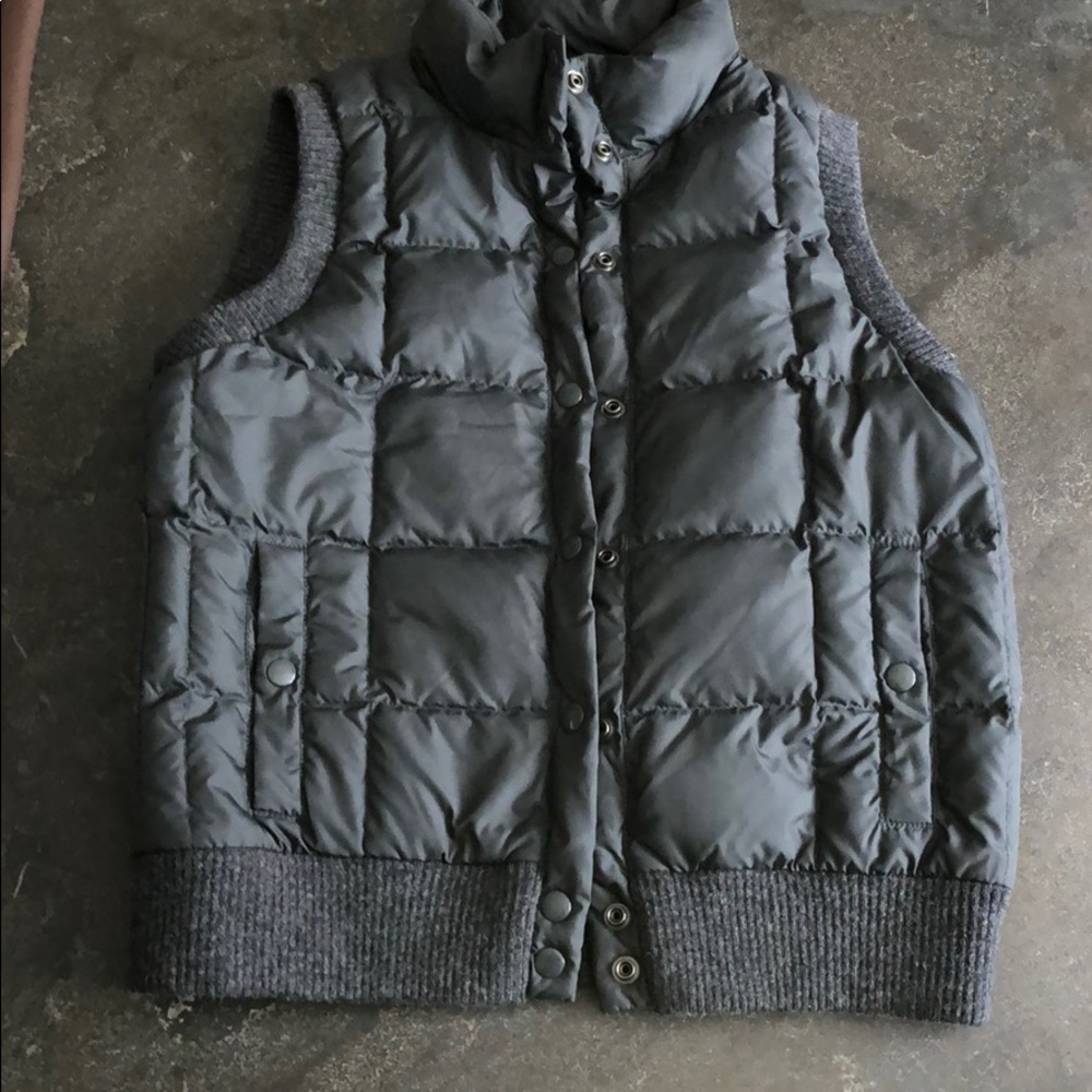 J. CREW Puffer Vest- SMALL. Charcoal grey.